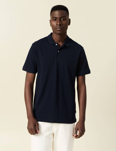 Polo éco-responsable bleu marine homme