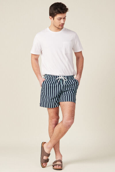 Short de bain bleu marine homme