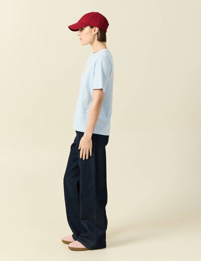 T-shirt en coton bleu clair femme