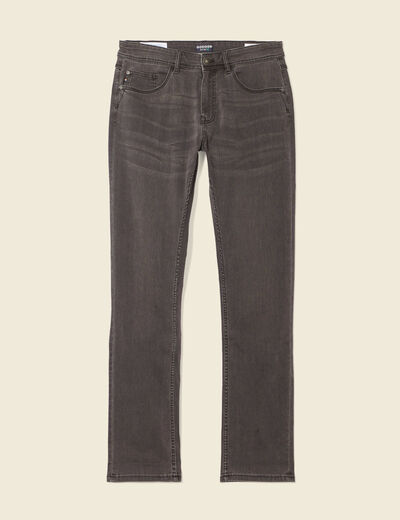 Jeans straight ultra stretch denim gris homme