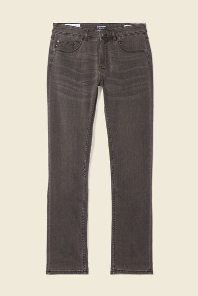 Jeans straight ultra stretch denim gris homme