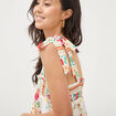 Robe bretelles col carr&eacute; fluide blanc femme