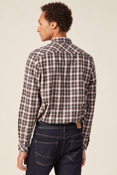 Chemise manches longues ecru homme