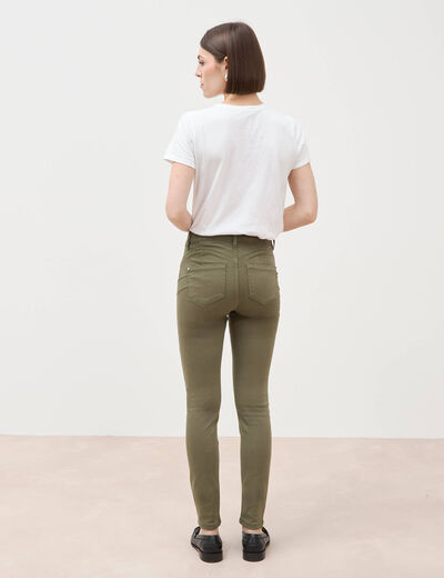 Pantalon Audrey - skinny push up vert kaki femme