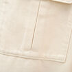 Blouson manches longues col classique denim blanc femme