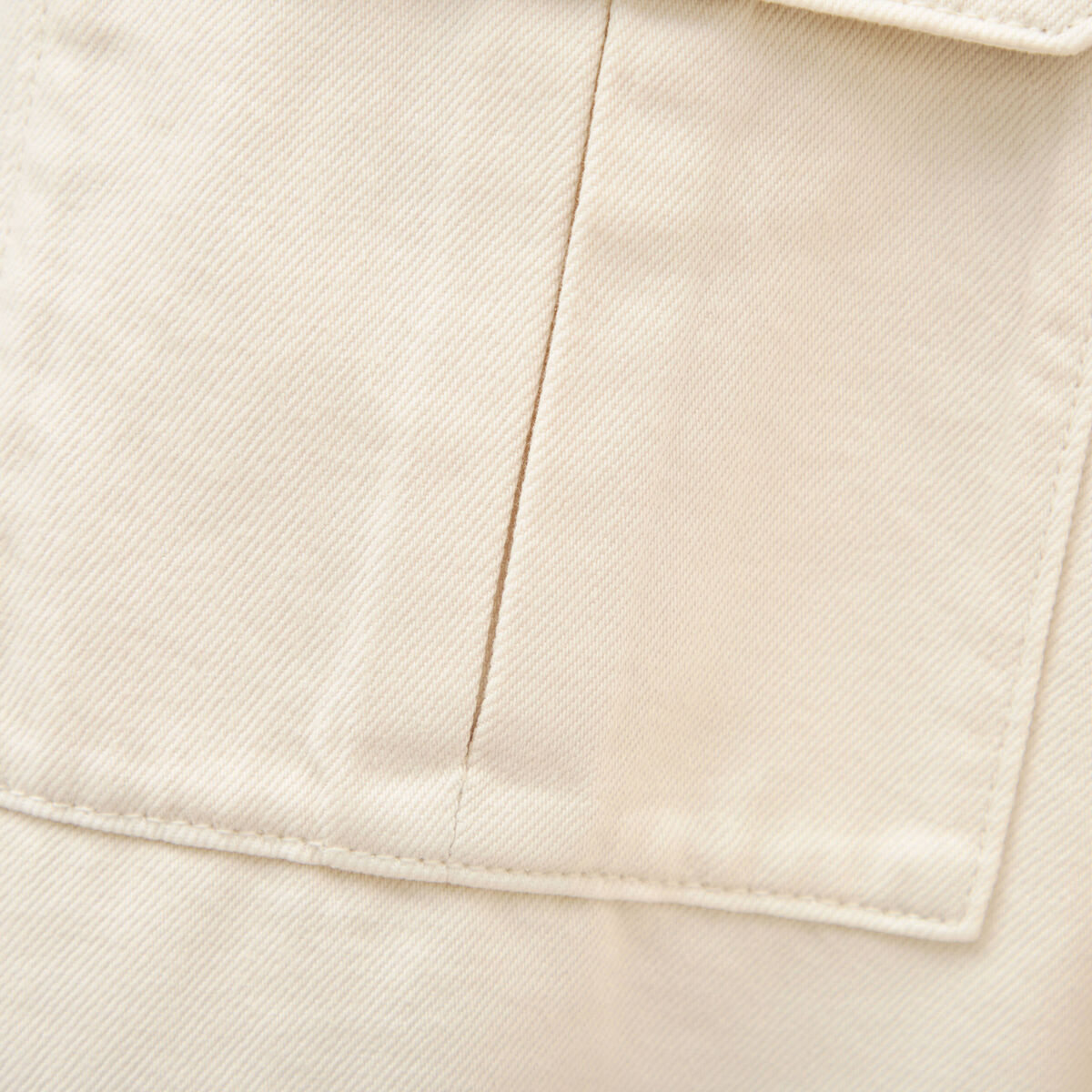 Blouson manches longues col classique denim blanc femme