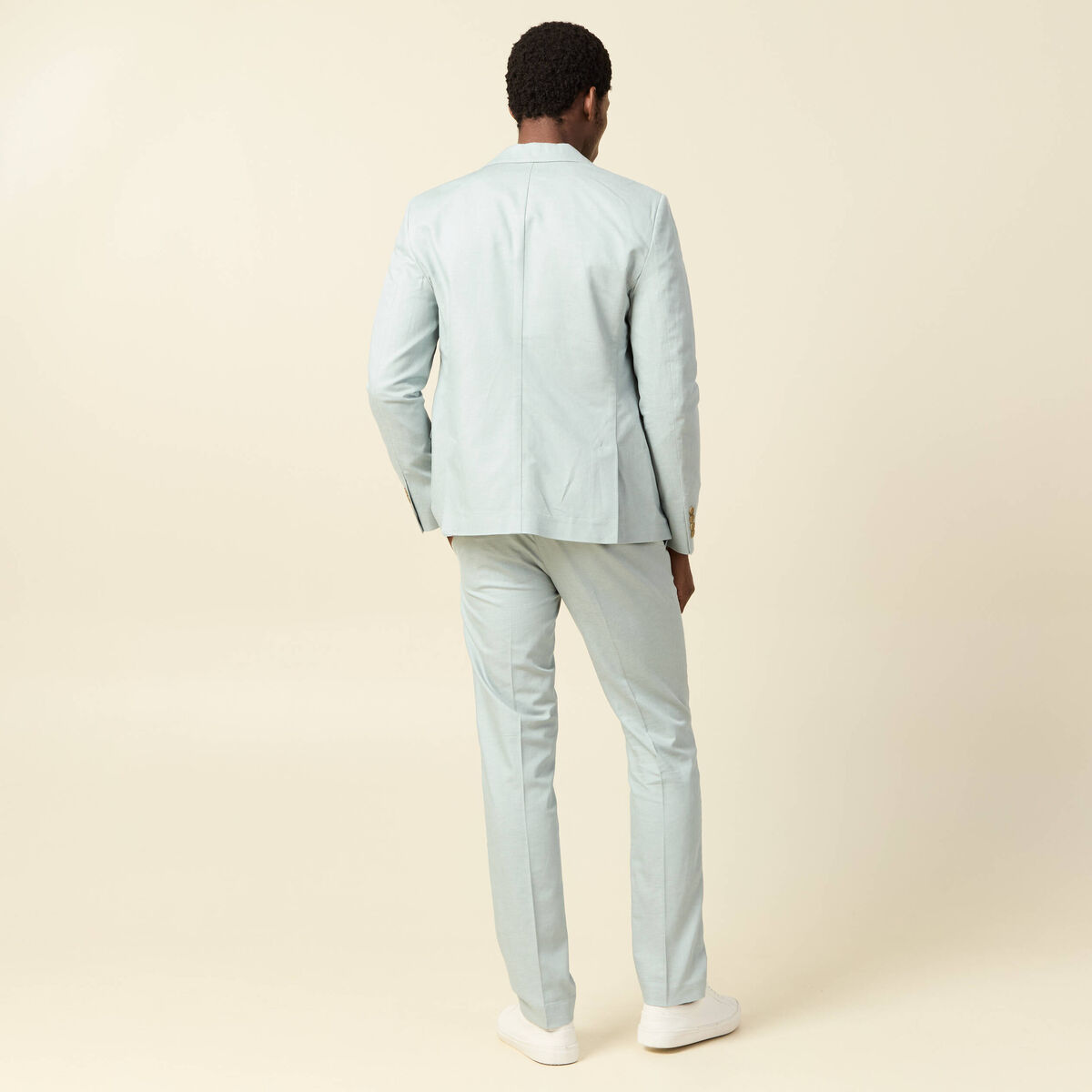 Blazer manches longues col classique vert clair homme