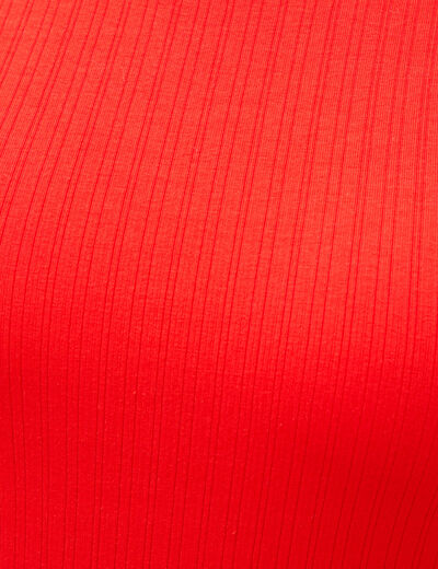D&eacute;bardeur 2 en 1 avec brassi&egrave;re int&eacute;gr&eacute;e rouge femme