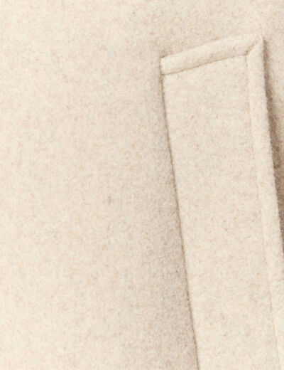 Manteau long boutonné beige homme