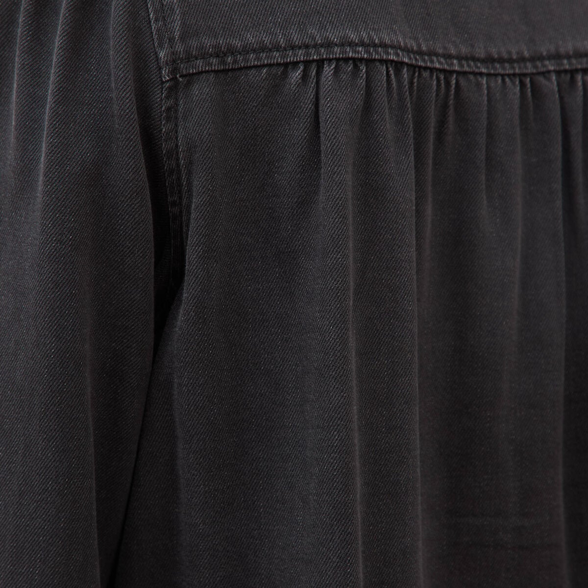 Chemise en jeans manches longues denim noir femme