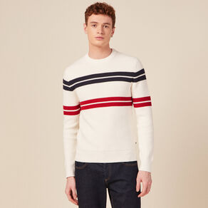 Pull éco-responsable ecru homme