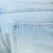 Chino droit longueur 32 en coton denim bleach homme