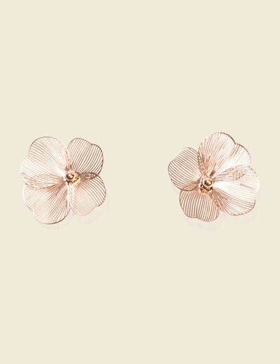 Boucles d'oreilles clous couleur or femme