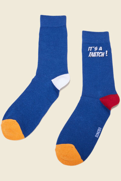 Chaussettes bleu homme