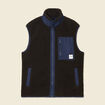 Gilet sans manches zippé vert kaki homme
