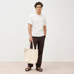 T-shirt en coton ecru homme