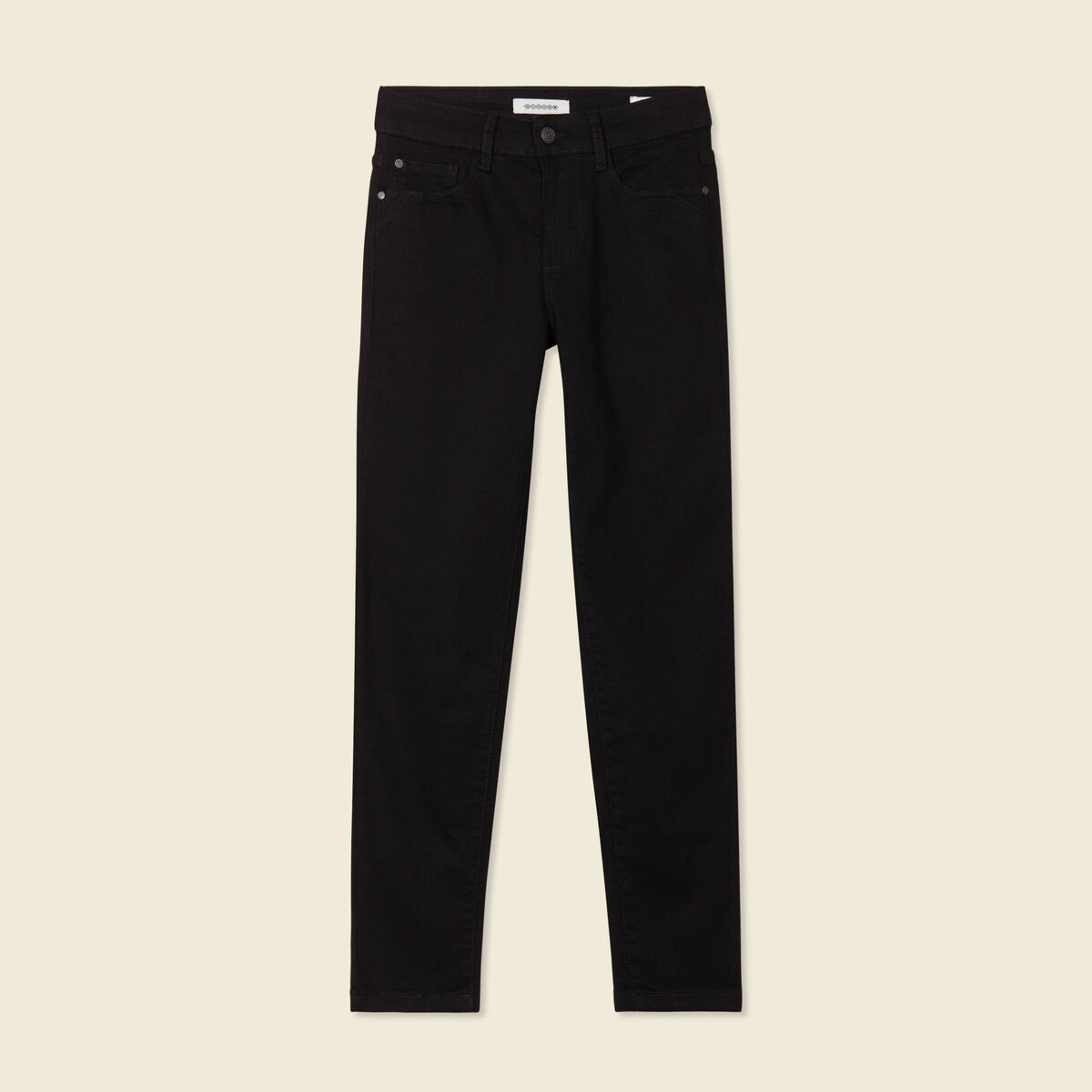 Jeans slim 7/8ème denim noir femme