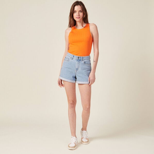 debardeur bretelles larges orange femme Débardeur bretelles larges orange femme