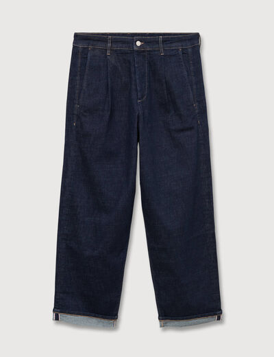 Jeans loose longueur 32 denim brut clean homme
