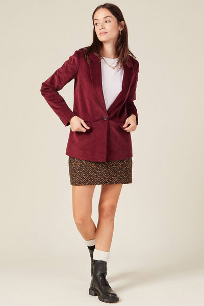 Jupe moulante camel femme