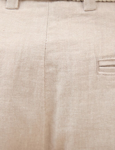 Chino coupe droite longueur 32 beige fonce homme