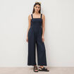 Combinaison salopette fines bretelles bleu marine femme