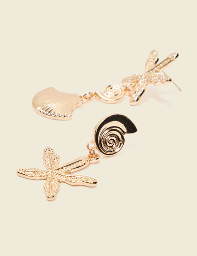 Boucles d'oreilles couleur or femme