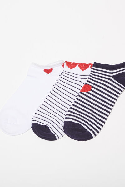 Lot 3 paires chaussettes blanc femme