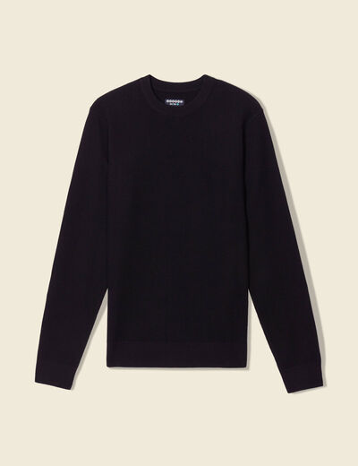 Pull éco-responsable noir homme