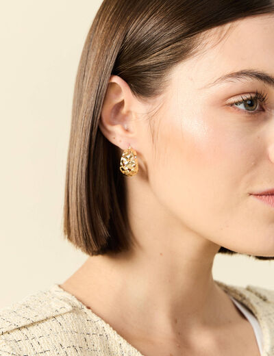 Boucles d'oreilles clous couleur or femme