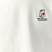 Sweat ras de cou manches longues brod&eacute; ecru homme