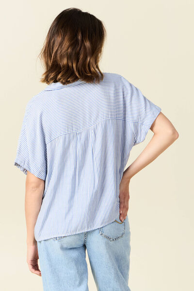 Chemise manches 3/4 ecru femme