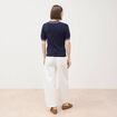 Polo manches courtes bleu marine femme