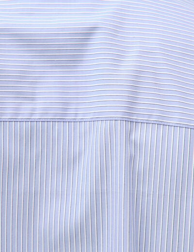 Chemise col am&eacute;ricain manches longues bleu gris homme