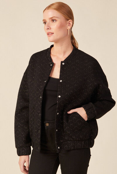 Gilet teddy oversize noir femme