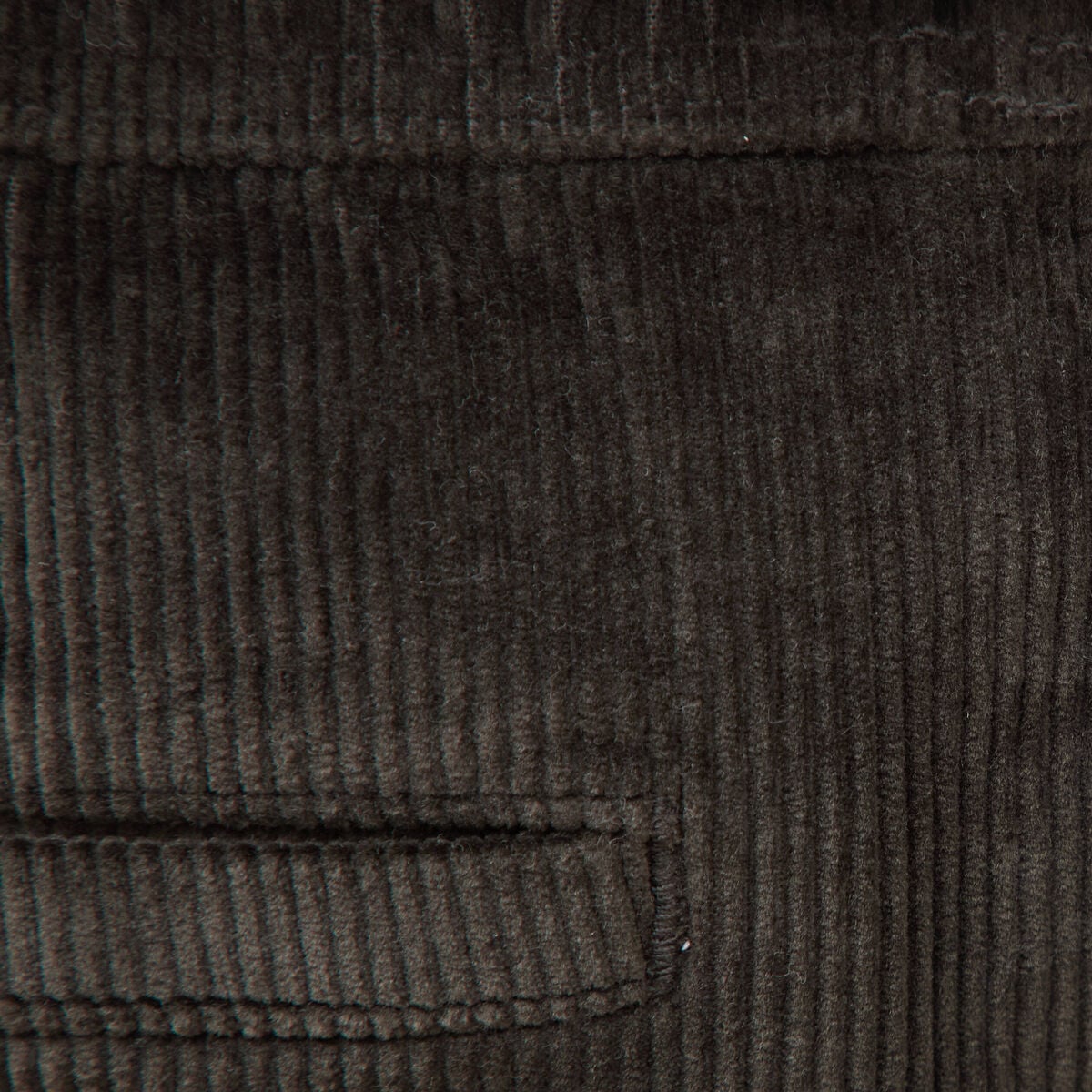 Pantalon large en velours vert kaki homme