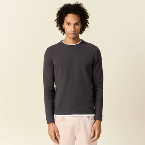 T-shirt manches longues gris foncé homme