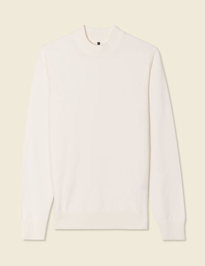 Pull manches longues ecru homme