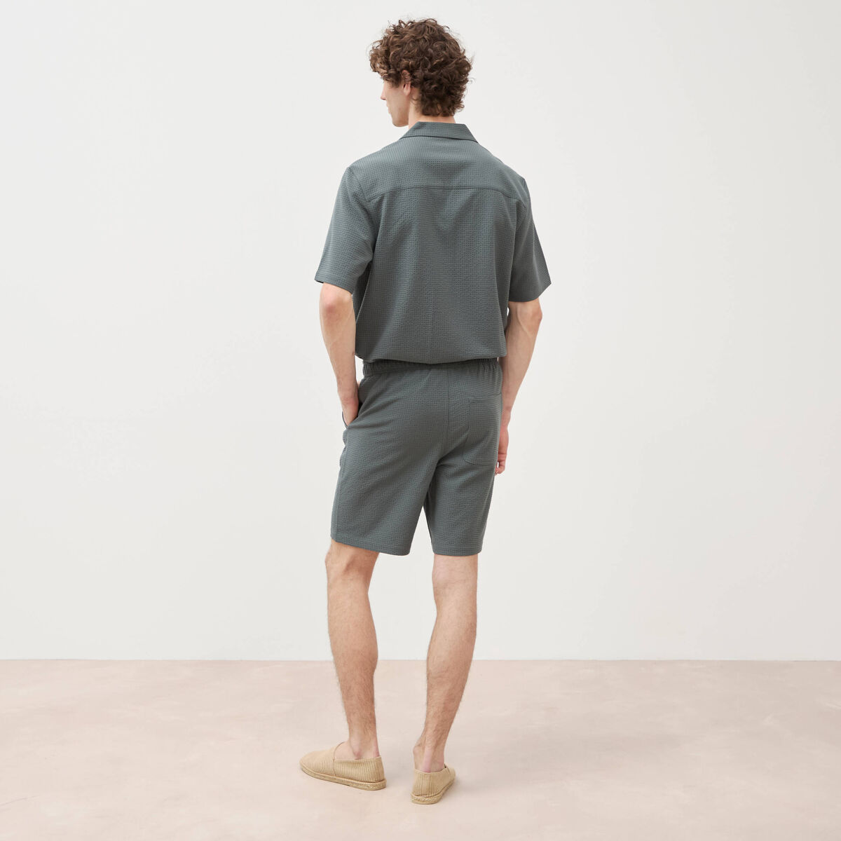 Bermuda vert kaki homme