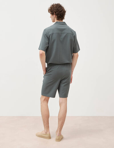 Bermuda vert kaki homme
