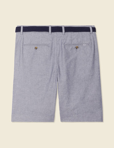 Short à ceinture bleu marine homme