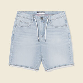 Bermuda confort ultra stretch denim bleach homme
