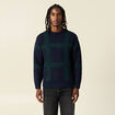 Pull manches longues bleu marine homme