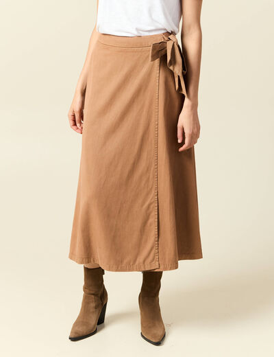 Jupe marron clair femme