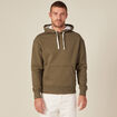 Sweat à capuche doublé taupe homme