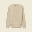 Pull droit manches longues beige homme