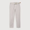Chino coupe droite longueur 32 gris homme