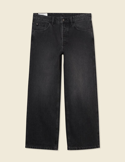 Jeans large 5 poches denim snow noir homme
