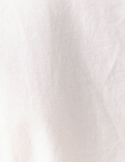 Blouse manches courtes brodée ecru femme