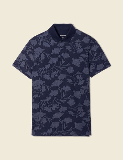 Polo manches courtes bleu marine homme